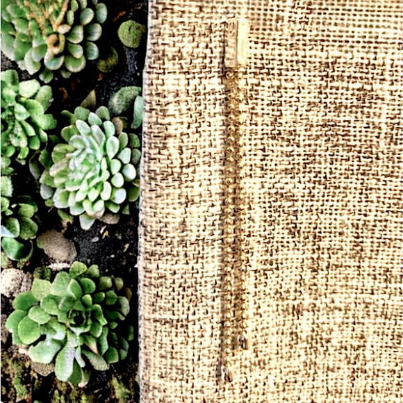 Gorjana Hammered-Bar, Double Chain, Drop Earrings, Sterling Silver, NEW - Picture 9 of 11